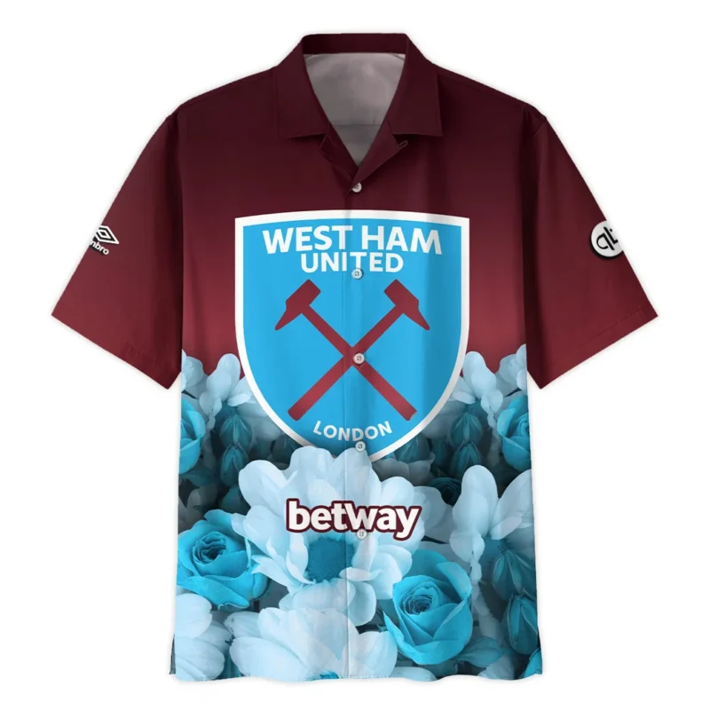 Football Hawaiian Shirt Premier League 2025 Print All The Way, Gift For Fan Football HVN1001WHU05072025HAW - Image 2