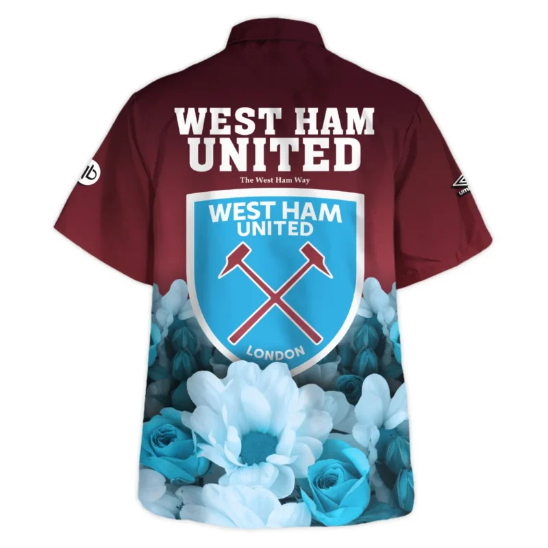 Football Hawaiian Shirt Premier League 2025 Print All The Way, Gift For Fan Football HVN1001WHU05072025HAW - Image 3