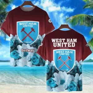 Football T-Shirt Premier League 2025 Print All The Way, Gift For Fan Football HVN1001WHU05072025TS3D