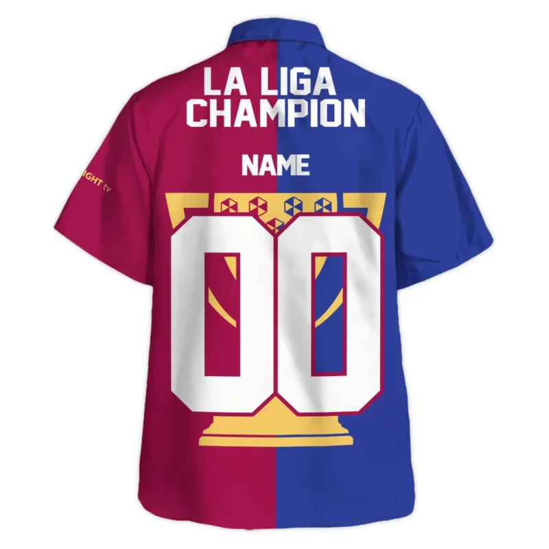 Football Club Hawaiian Shirt La Liga Champion 2025 For Fan Football Club HVN1006LALIGACUS05142025HAW - Image 2