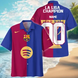 Football Club Hawaiian Shirt La Liga Champion 2025 For Fan Football Club HVN1006LALIGACUS05142025HAW