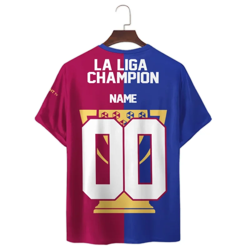 Football Club T-Shirt La Liga Champion 2025 For Fan Football Club HVN1006LALIGACUS05142025TS3D - Image 3