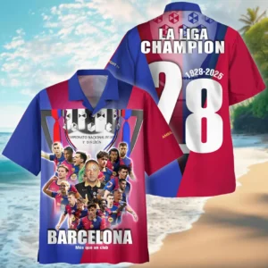 Football Club Hawaiian Shirt La Liga Champion 2025 Gifts For Fan Football Club HVN1007LALIGA05142025HAW