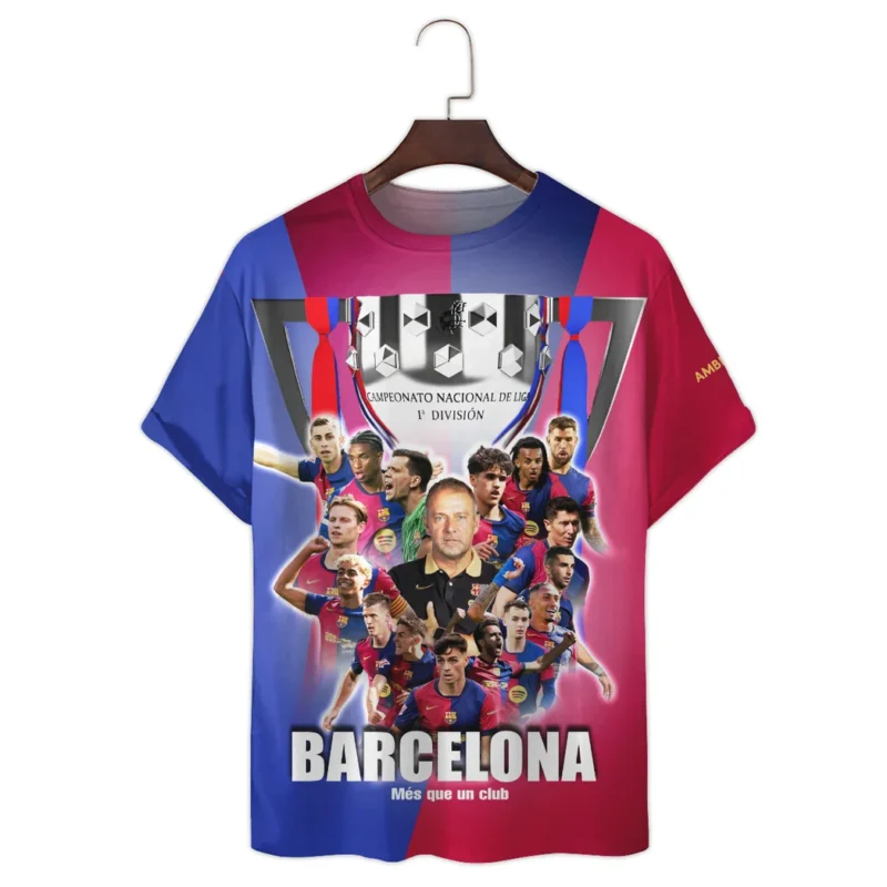 Football Club T-Shirt La Liga Champion 2025 Gifts For Fan Football Club HVN1007LALIGA05142025TS3D - Image 2