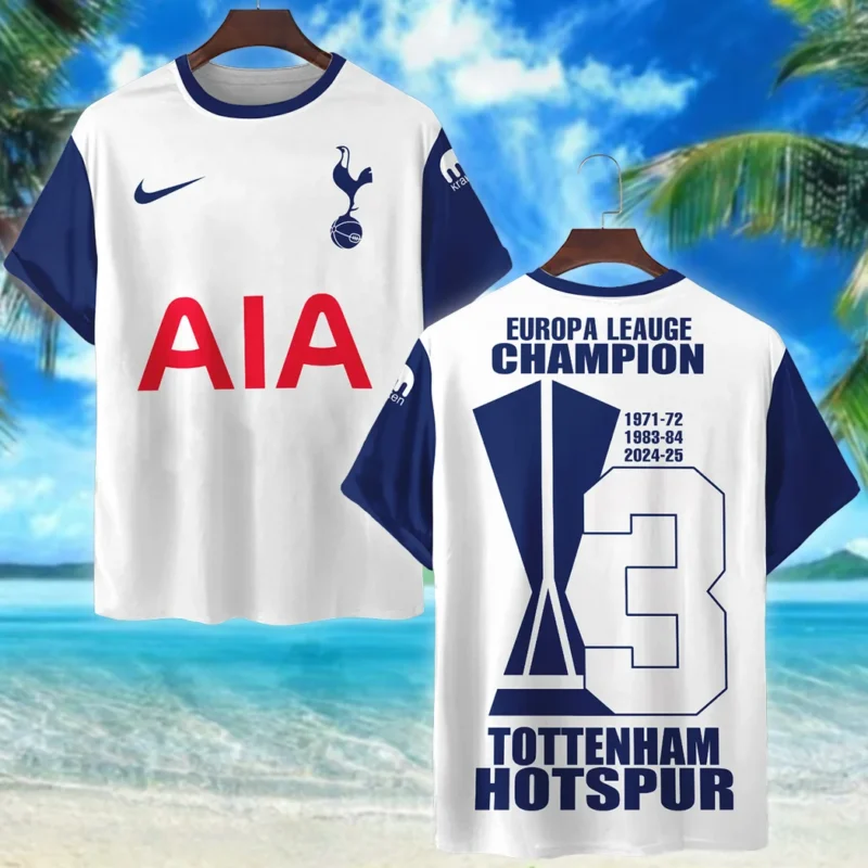 Football Team T-Shirt UEFA Europa 2025 For Sport Fans HVN1012UEFACHAMP052225TS3D