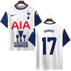 Footballer Football Team T-Shirt  UEFA League Cup 2025 For Fan Footballer HVN1017CR052425