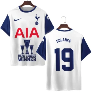 Footballer Football Team T-Shirt  UEFA League Cup 2025 For Fan Footballer HVN1017DL052425