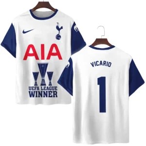 Footballer Football Team T-Shirt  UEFA League Cup 2025 For Fan Footballer HVN1017GV052425
