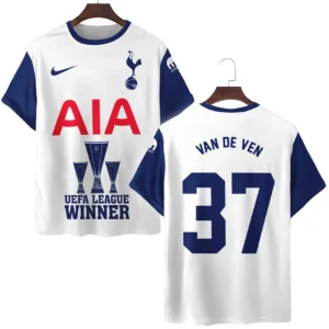Footballer Football Team T-Shirt  UEFA League Cup 2025 For Fan Footballer HVN1017MV052425
