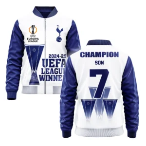 Son Heung Min Football Bomber Jacket  UEFA League Cup 2025 For Fan Son Heung Min HVN1017SHM052425