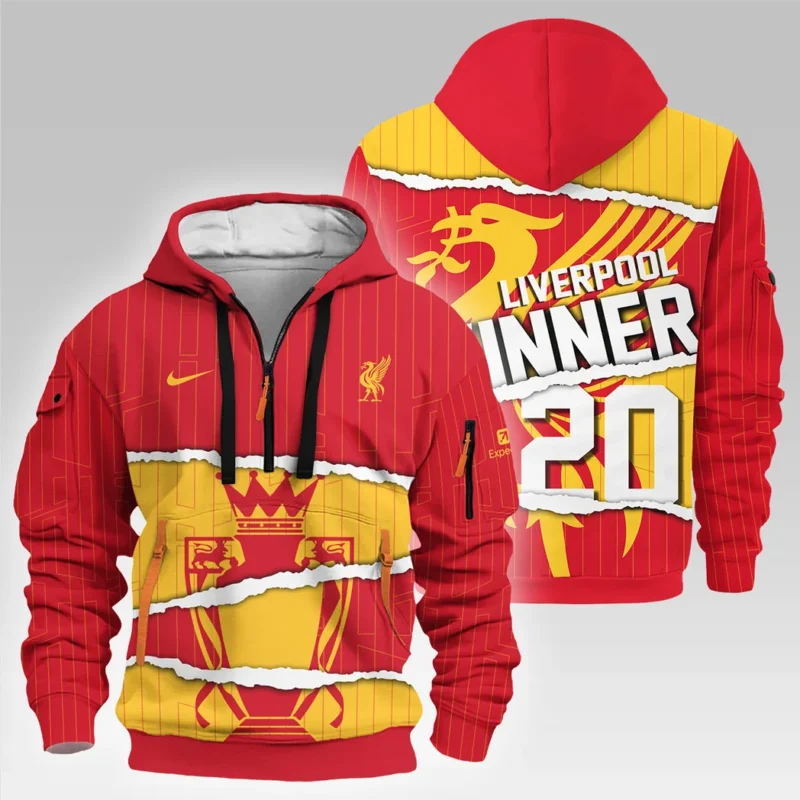 Football Hoodie Half Zipper Premier League 2025 For Fan Football HVN1025LVEPLCMP052725HODZ