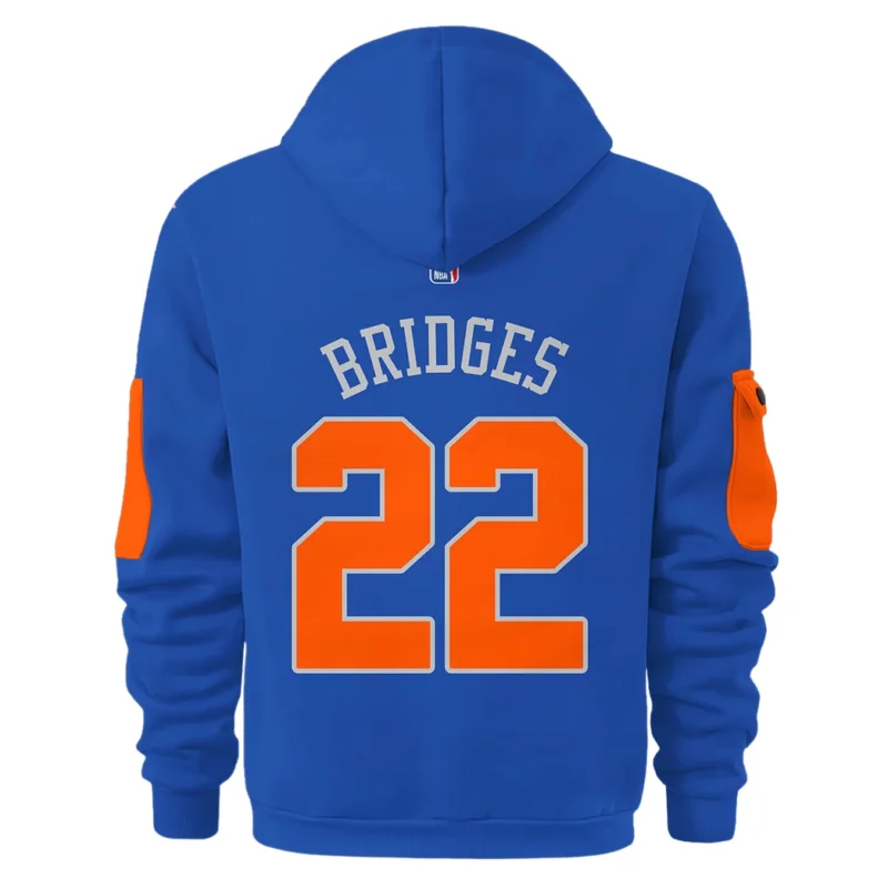 Mikal Bridges Basketball Hoodie Half Zipper NBA 2025 For Fan Mikal Bridges HVN1026NKMB052825HODZ - Image 3