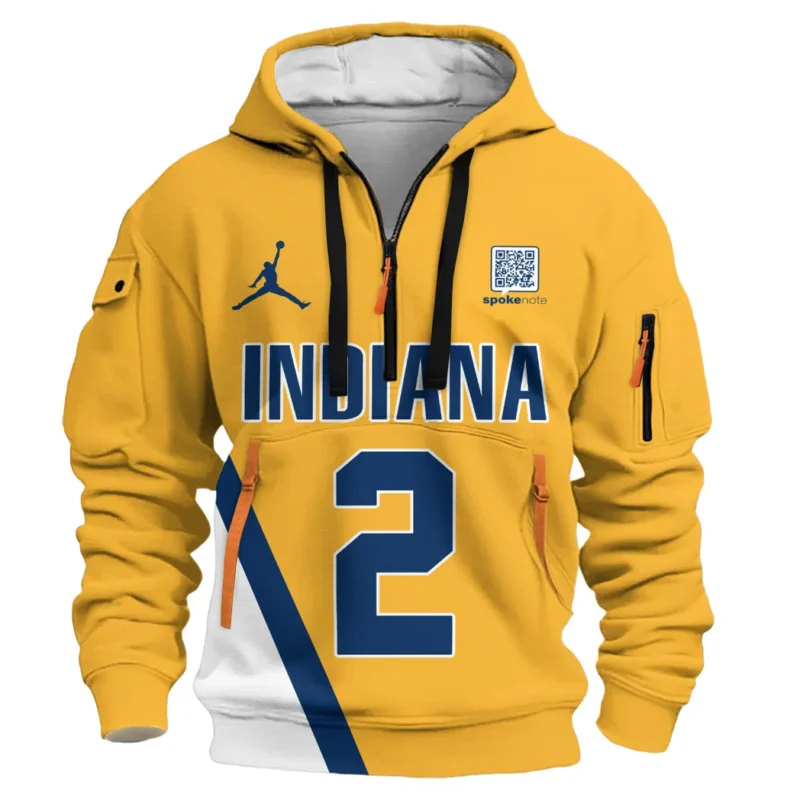 Andrew Nembhard Basketball Hoodie Half Zipper NBA 2025 For Fan Andrew Nembhard HVN1026PCAB052825HODZ - Image 2