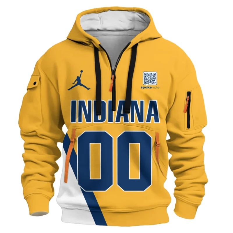 Bennedict Mathurin Basketball Hoodie Half Zipper NBA 2025 For Fan Bennedict Mathurin HVN1026PCBM052825HODZ - Image 2