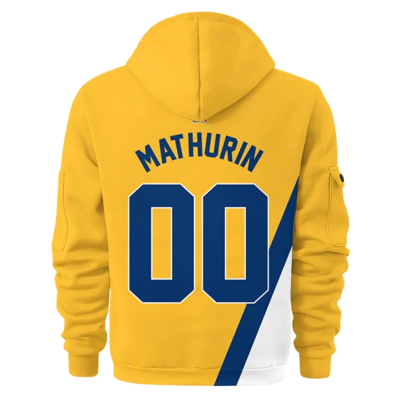 Bennedict Mathurin Basketball Hoodie Half Zipper NBA 2025 For Fan Bennedict Mathurin HVN1026PCBM052825HODZ - Image 3