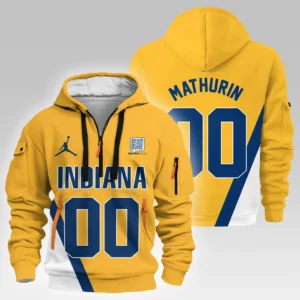 Bennedict Mathurin Basketball Hoodie Half Zipper NBA 2025 For Fan Bennedict Mathurin HVN1026PCBM052825HODZ