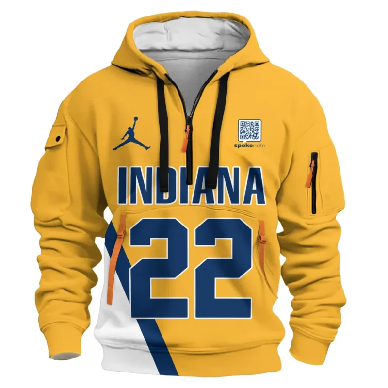 Isaiah Jackson Basketball Hoodie Half Zipper NBA 2025 For Fan Isaiah Jackson HVN1026PCIJ052825HODZ - Image 2