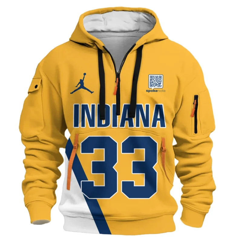Myles Turner Basketball Hoodie Half Zipper NBA 2025 For Fan Myles Turner HVN1026PCMT052825HODZ - Image 2