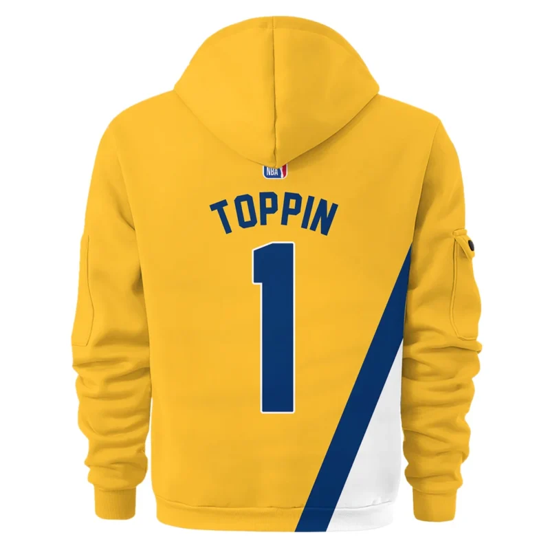 Obi Toppin Basketball Hoodie Half Zipper NBA 2025 For Fan Obi Toppin HVN1026PCOT052825HODZ - Image 3