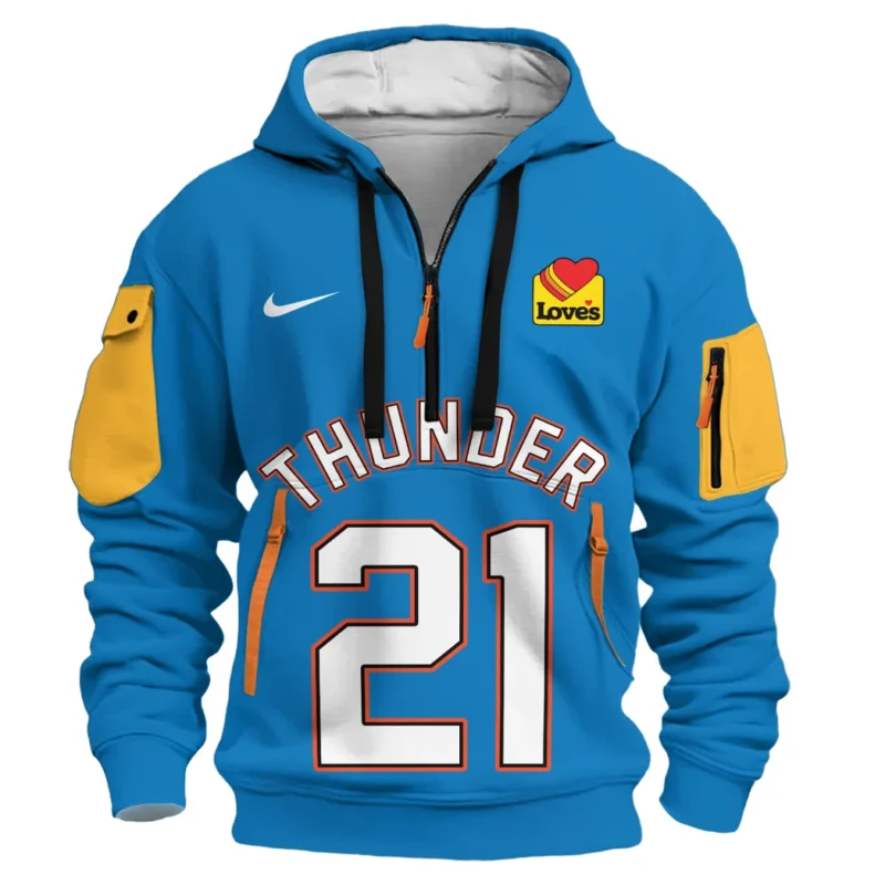 Aaron Wiggins Basketball Hoodie Half Zipper NBA 2025 For Fan Aaron Wiggins HVN1026THDAW052825HODZ - Image 2