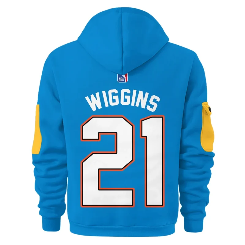 Aaron Wiggins Basketball Hoodie Half Zipper NBA 2025 For Fan Aaron Wiggins HVN1026THDAW052825HODZ - Image 3