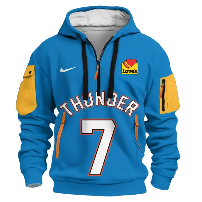 Chet Holmgren Basketball Hoodie Half Zipper NBA 2025 For Fan Chet Holmgren HVN1026THDCH052825HODZ - Image 2
