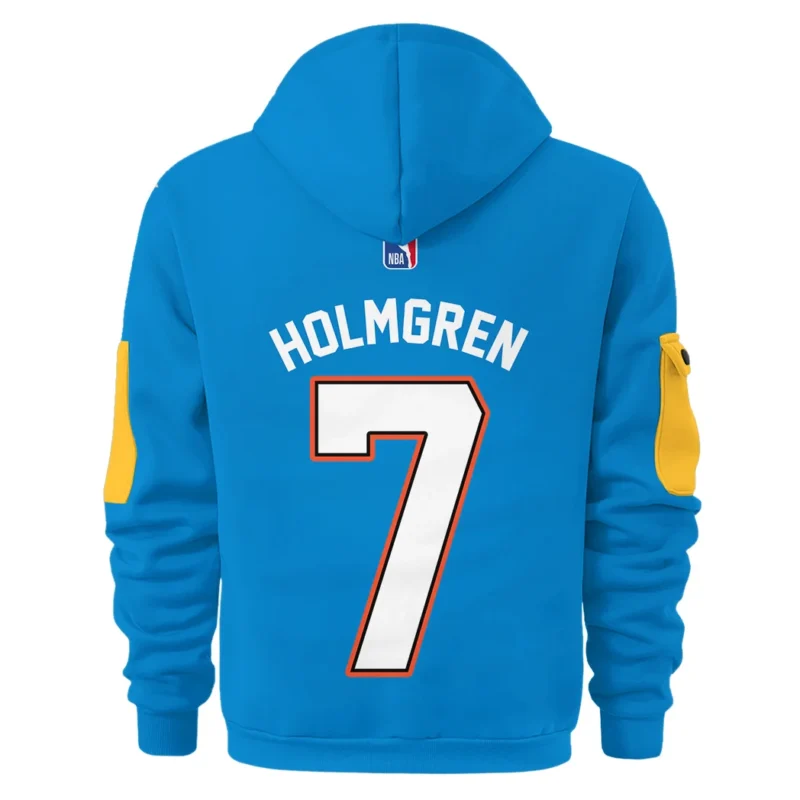 Chet Holmgren Basketball Hoodie Half Zipper NBA 2025 For Fan Chet Holmgren HVN1026THDCH052825HODZ - Image 3