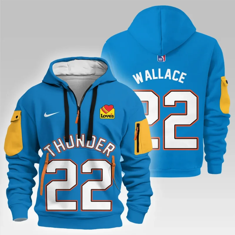 Cason Wallace Basketball Hoodie Half Zipper NBA 2025 For Fan Cason Wallace HVN1026THDCW052825HODZ