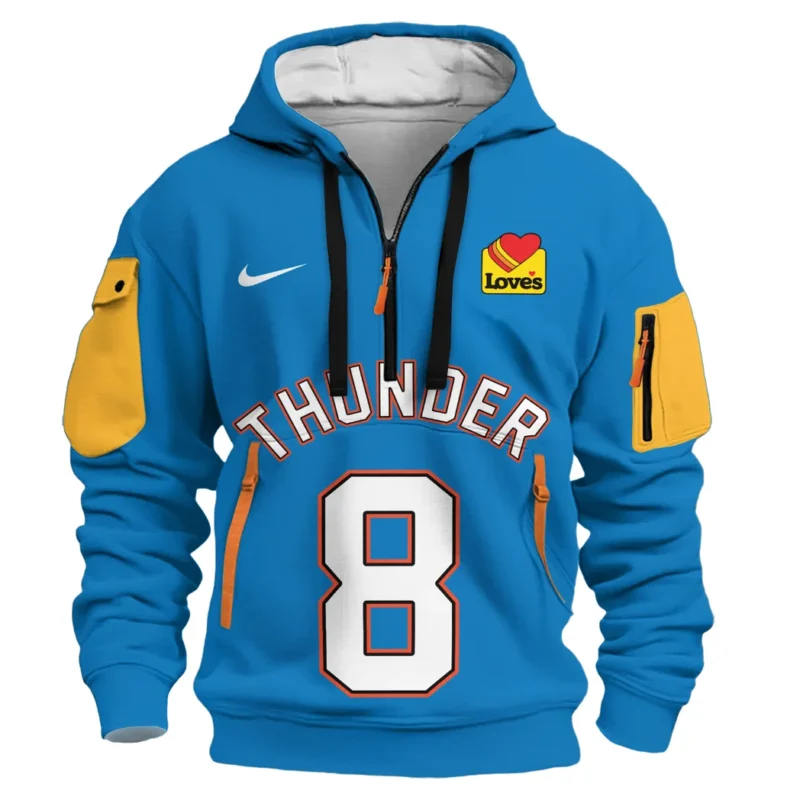 Jalen Williams Basketball Hoodie Half Zipper NBA 2025 For Fan Jalen Williams HVN1026THDJW052825HODZ - Image 2