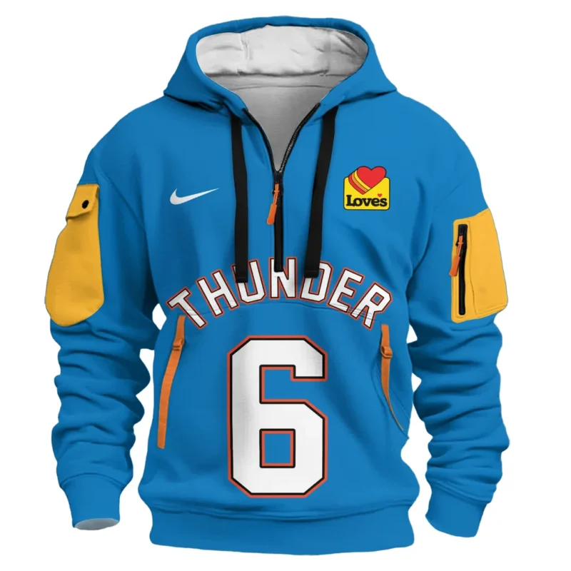 Jaylin Williams Basketball Hoodie Half Zipper NBA 2025 For Fan Jaylin Williams HVN1026THDJY052825HODZ - Image 2