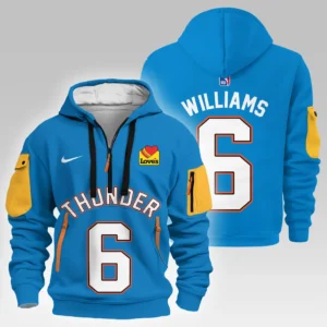Jaylin Williams Basketball Hoodie Half Zipper NBA 2025 For Fan Jaylin Williams HVN1026THDJY052825HODZ