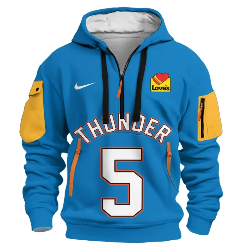 Luguentz Dort Basketball Hoodie Half Zipper NBA 2025 For Fan Luguentz Dort HVN1026THDLD052825HODZ - Image 2
