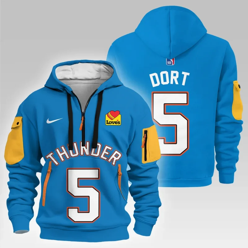 Luguentz Dort Basketball Hoodie Half Zipper NBA 2025 For Fan Luguentz Dort HVN1026THDLD052825HODZ