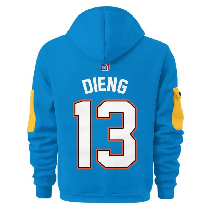 Ousmane Dieng Basketball Hoodie Half Zipper NBA 2025 For Fan Ousmane Dieng HVN1026THDOD052825HODZ - Image 3