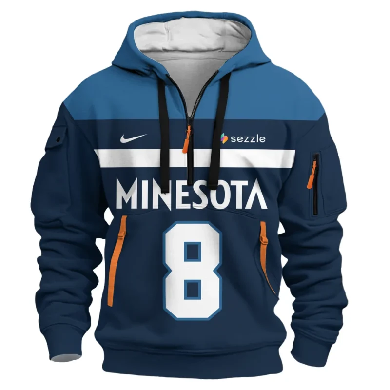 Josh Minott Basketball Hoodie Half Zipper NBA 2025 For Fan Josh Minott HVN1026TWJI052825HODZ - Image 2