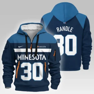 Julius Randle Basketball Hoodie Half Zipper NBA 2025 For Fan Julius Randle HVN1026TWJR052825HODZ