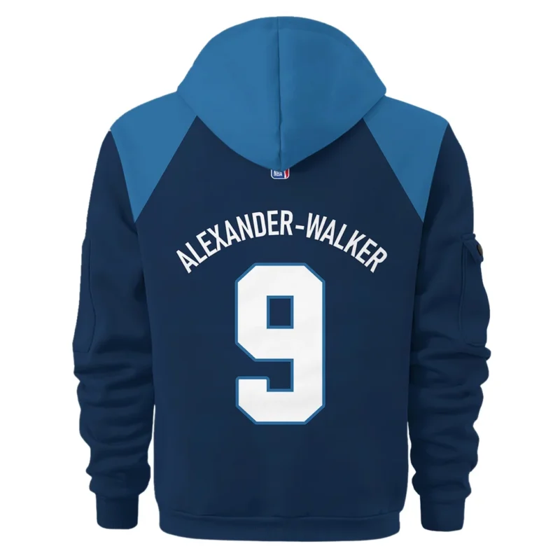 Nickeil Alexander-Walker Basketball Hoodie Half Zipper NBA 2025 For Fan Nickeil Alexander-Walker HVN1026TWNAW052825HODZ - Image 3