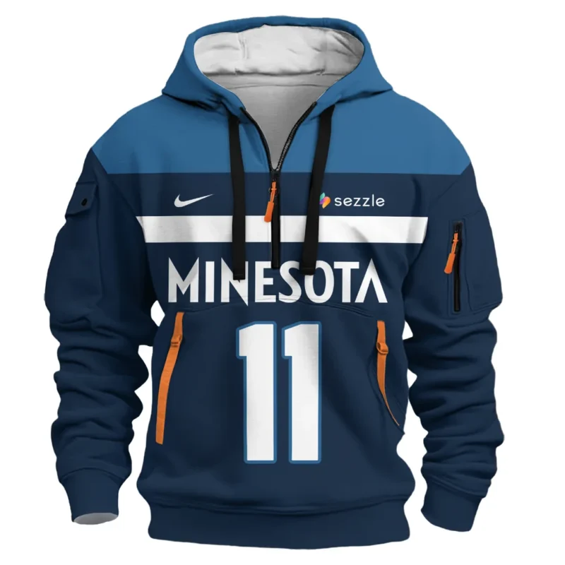 Naz Reid Basketball Hoodie Half Zipper NBA 2025 For Fan Naz Reid HVN1026TWNR052825HODZ - Image 2