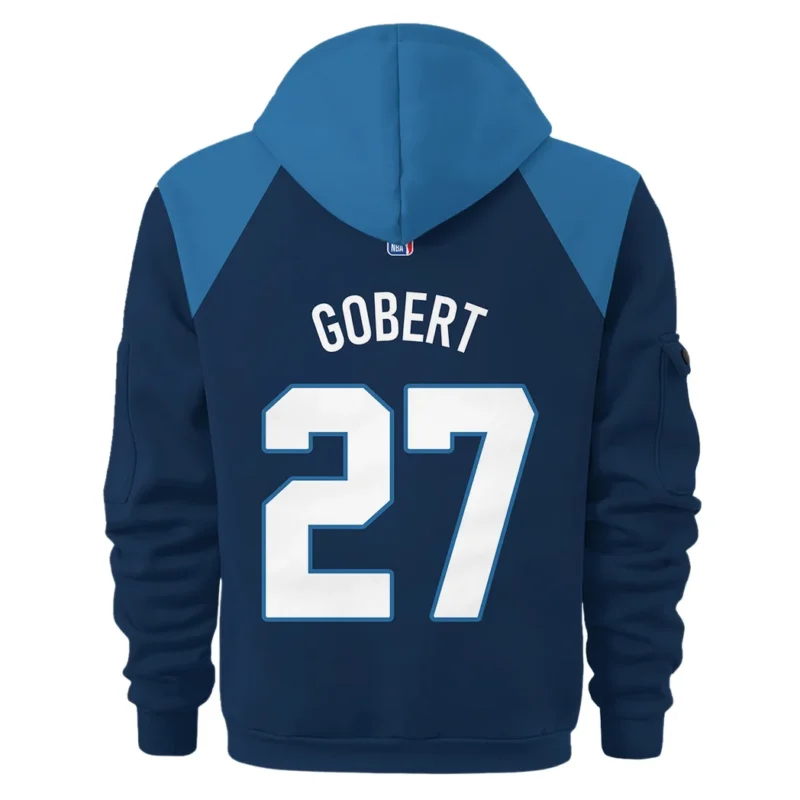 Rudy Gobert Basketball Hoodie Half Zipper NBA 2025 For Fan Rudy Gobert HVN1026TWRG052825HODZ - Image 3
