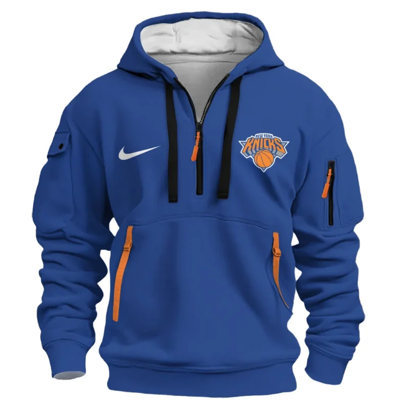 Basketball Hoodie Half Zipper NBA 2025 For Fan Basketball HVN1027KNICKS052825HODZ - Image 2