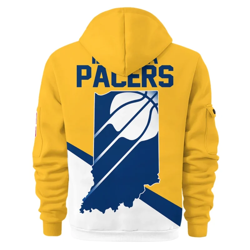 Basketball Hoodie Half Zipper NBA 2025 For Fan Basketball HVN1027PACER052825HODZ - Image 3