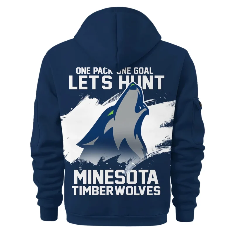 Basketball Hoodie Half Zipper NBA 2025 For Fan Basketball HVN1027WOLVES052825HODZ - Image 3