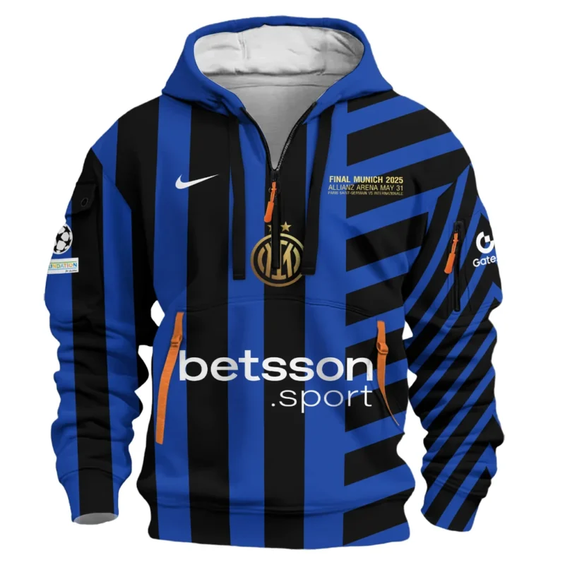 Football Hoodie Half Zipper UEFA Champion League 2025 For Fan Football HVN1033INM053125HODZ - Image 2