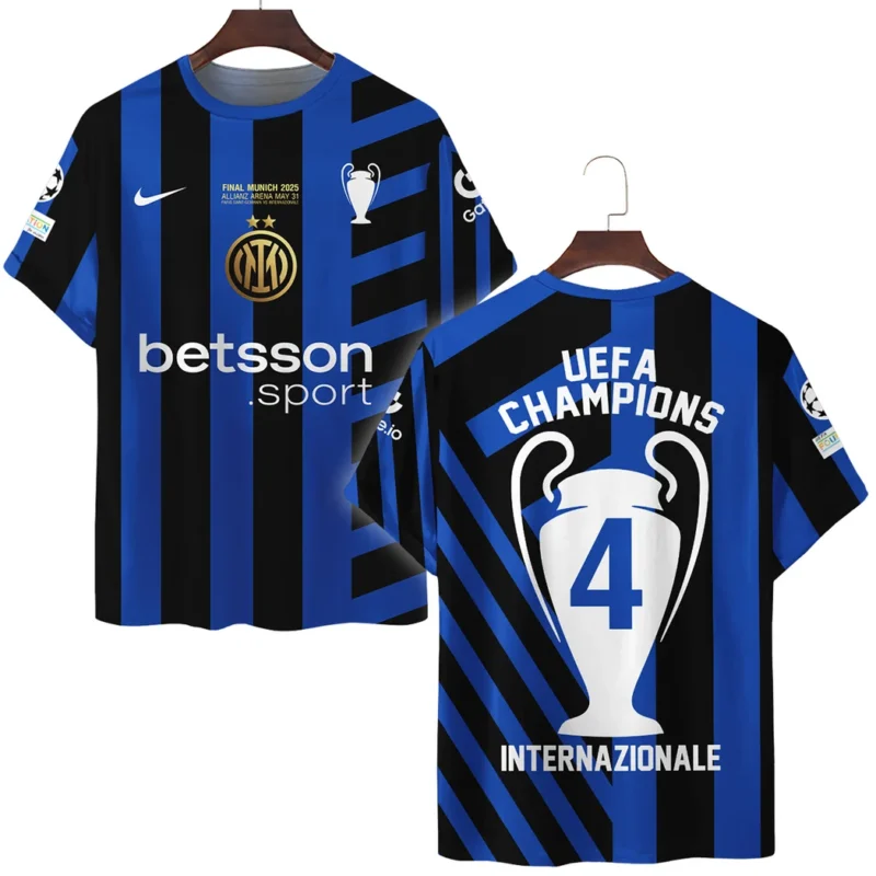 Football Club T-Shirt UEFA Champion League 2025 For Fan Football Club HVN1033INM053125TS3D