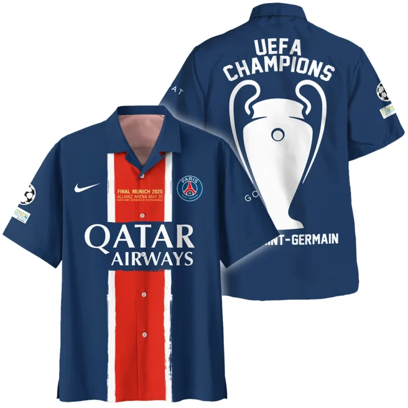 Football Star Hawaiian UEFA Champion League 2025 For Sport Fans HVN1033PSG053125HAW