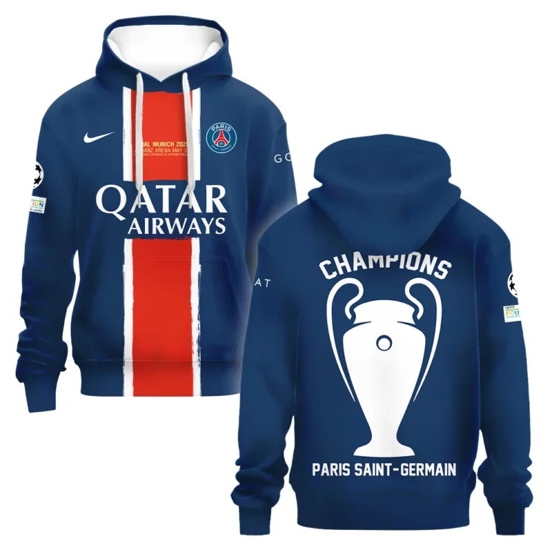 Football Hoodie UEFA Champion League 2025 For Fan Football HVN1033PSG053125HOD