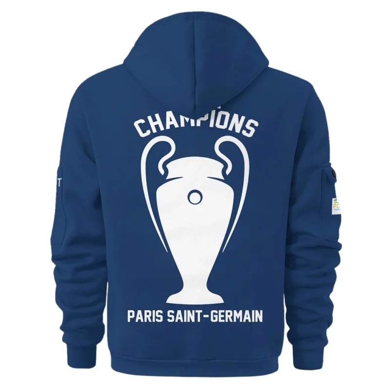 Football Hoodie Half Zipper UEFA Champion League 2025 For Fan Football HVN1033PSG053125HODZ - Image 3