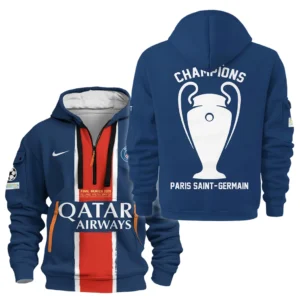 Football Hoodie Half Zipper UEFA Champion League 2025 For Fan Football HVN1033PSG053125HODZ