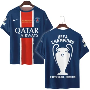 Football Star T-Shirt UEFA Champion League 2025 For Sport Fans HVN1033PSG053125TS3D