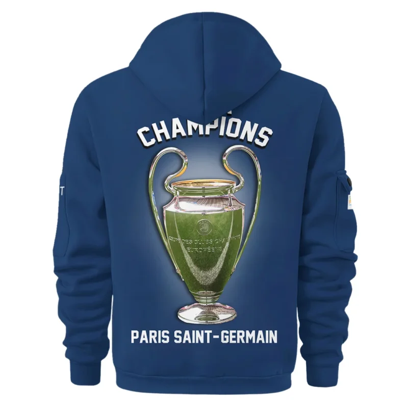 Football Hoodie Half Zipper UEFA Champion League 2025 For Fan Football HVN1034PSG053125HODZ - Image 3